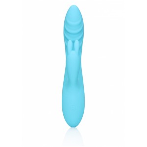 Vibrador Rabbit Ribbed Ultra Soft Silicone  - Glacial Blue