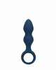  Teardrop Shaped Anal Plug - Medium - Baltic Blue