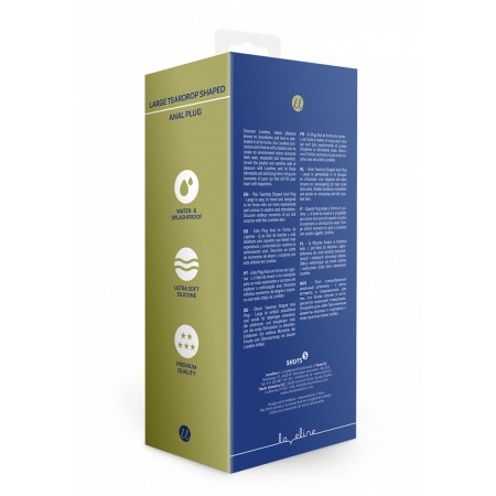  Teardrop Shaped Anal Plug - Large - Baltic Blue