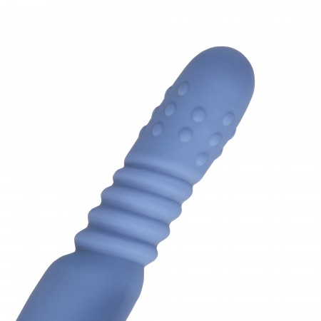 Rotating Beads and Thrusting Rabbit Vibrator - Blue Rotating Beads and Thrusting Rabbit Vibrator - Blue