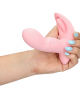Vibrador de Cueca com Estimulador de Clitoris e Comando - Loveline - Rosa