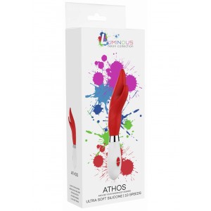 Vibrador Athos Soft Silicone - 10 Vel - Vermelho