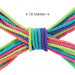 Bondage Rope - 10 m - Multicolor Bright Bondage Rope - 10 m - Multicolor Bright