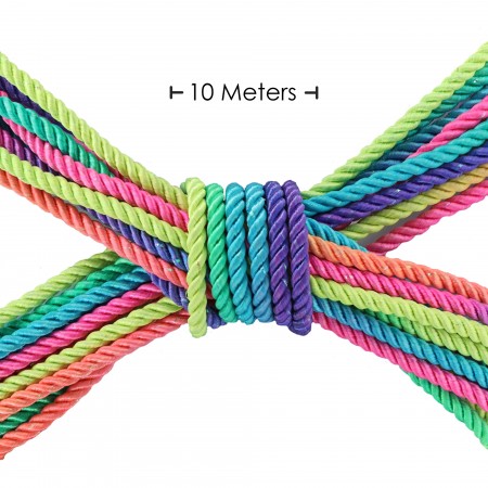 Bondage Rope - 10 m - Multicolor Bright