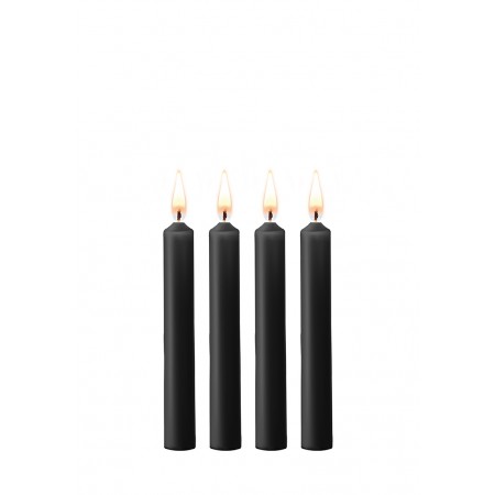 Teasing Wax Candles - Parafin - 4-pack - Black