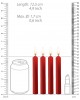 Teasing Wax Candles - Parafin - 4-pack - Red