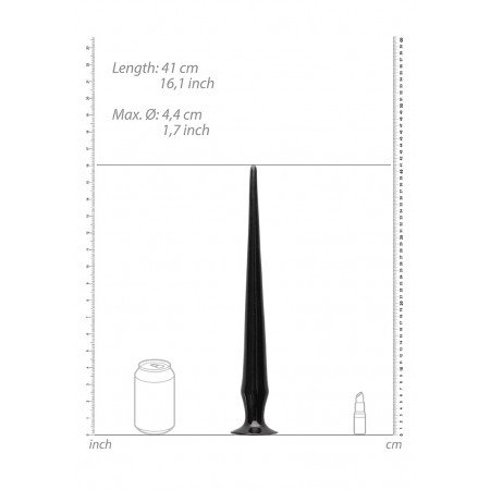 Ass Spike Dildo - 42 cm - Black