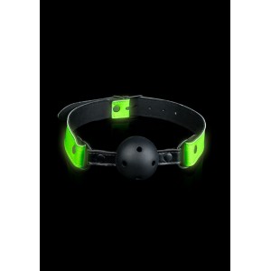Breathable Ball Gag - Glow in the Dark - Neon Green/Black