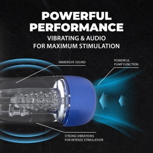 SonicPull - Bomba masturbadora de sucção, vibração e Audio