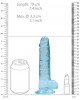 DILDO REALISTA COM TESTICULOS AZUL 17CM