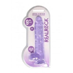 9 / 23 cm Realistic Dildo With Balls - Purple