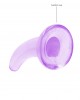 Não Realistico Dildo com ventosa - 11,5 cm - Lilas