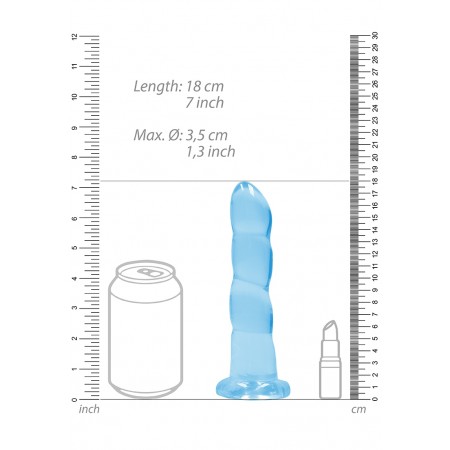 Não Realistico Dildo com ventosa - 17 cm - Azul