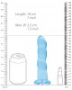 Não Realistico Dildo com ventosa - 17 cm - Azul