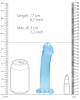  Dildo Não Realistico com ventosa - 17 cm - Azul