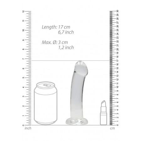 Non Realistic Dildo with Suction Cup - 6,7/ 17 cm