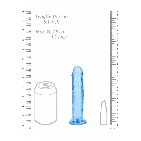 Dildo realista reto com ventosa - 6`` / 14,5