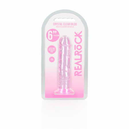 Dildo realista reto com ventosa - 6`` / 14,5