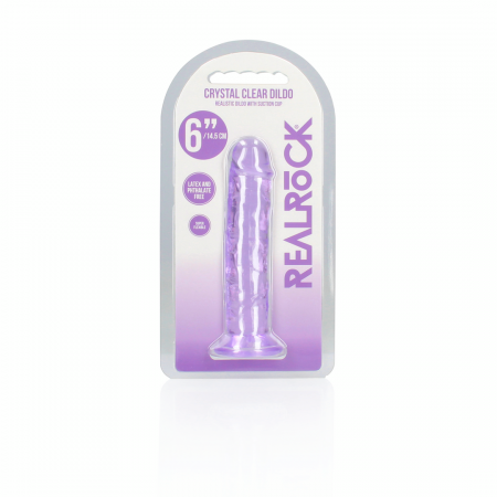 Dildo realista reto com ventosa - 6`` / 14,5