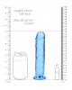 Dildo realista reto com ventosa - 7`` / 18 - Azul