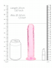 Dildo realista reto com ventosa - 7`` / 18 - Rosa