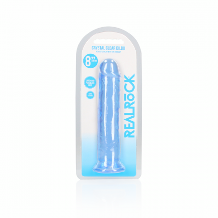 Dildo realista reto com ventosa - 8`` / 20 - Azul