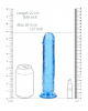 Dildo realista reto com ventosa - 8`` / 20 - Azul