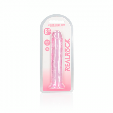 Dildo realista reto com ventosa - 8`` / 20 - Rosa