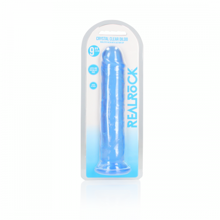 Dildo realista reto com ventosa - 9`` / 23 - Azul