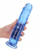 Dildo realista reto com ventosa - 9`` / 23 - Azul