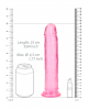 Dildo realista reto com ventosa - 9`` / 23 - Rosa