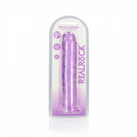 Dildo realista reto com ventosa - 9`` / 23 - Roxo
