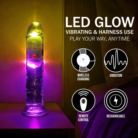 LED Vib Straight Cock - 7 / 18 cm 