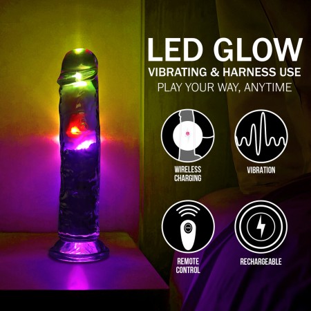 LED Vib Straight Cock - 8 / 20cm