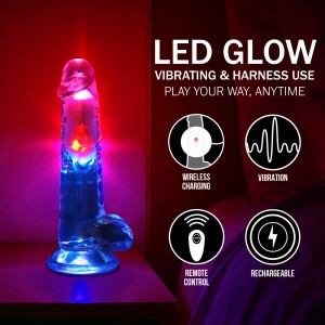Led Vib Straight Cock with balls - 8 / 20cm