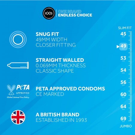EXS Snug Fit - Ajuste Perfeito - 12 Preservativos