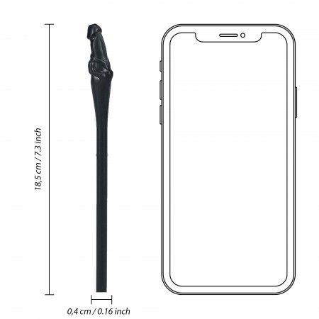 8 Palhas Noivo Pênis - preto