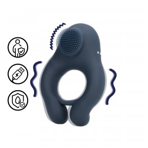 Anel Peniano vibratório com estimulação do clitóris 