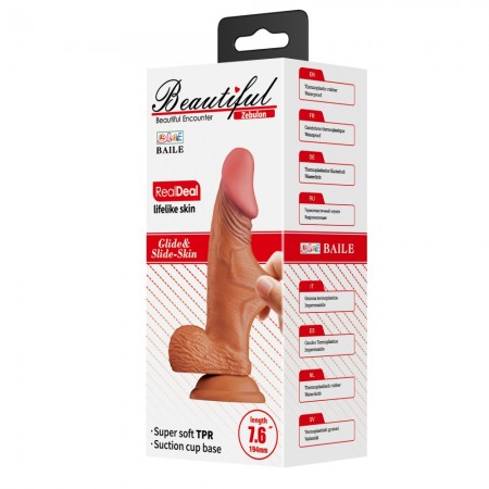 Beautiful Zebulon 7,6  Dildo Brown