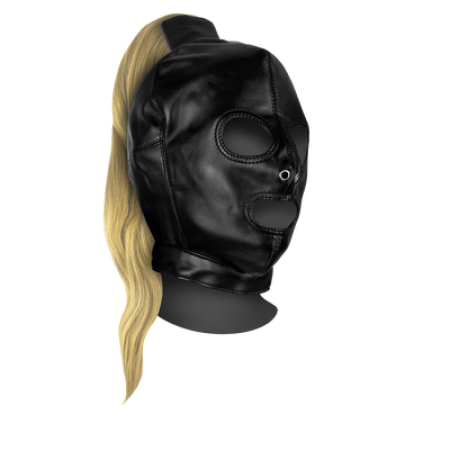 Mask with Blonde Ponytail