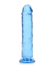 Dildo realista reto com ventosa - 7`` / 18 - Azul