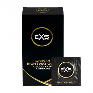 EXS Rightway Gold - Dourado - 12 Preservativos