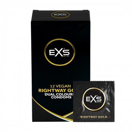 EXS Rightway Gold - Dourado - 12 Preservativos