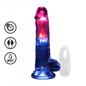 Led Vib Straight Cock with balls - 8 / 20cm