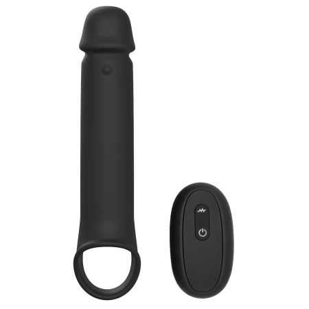 MANGA PÉNIS RAMROD VIBRATORIA COM COMANDO 8CM