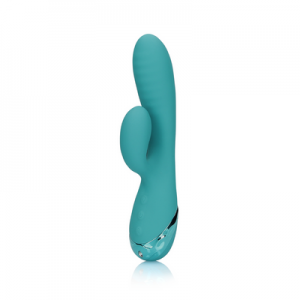 Inflatable Rabbit Vibrator - Peacock Blue