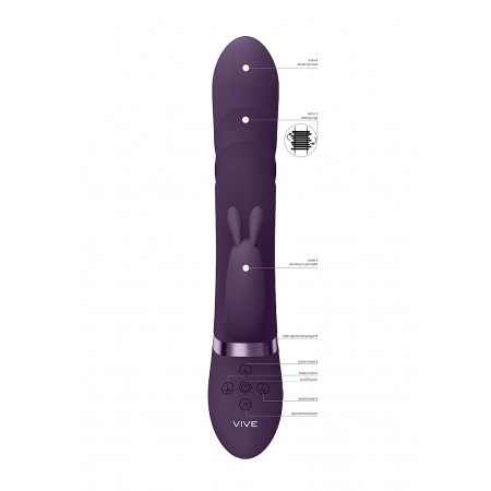 Vibrating and Rotating Wiggle G-Spot Rabbit - Purple